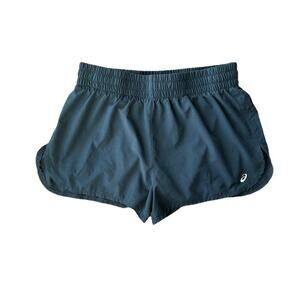 Women’s Black ASICS Running Athletic Shorts With Built-in Spandex Shorts Size M